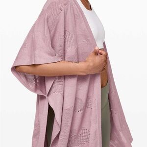Lululemon Pink Find Your Light Wrap Open-Front Knit - OS